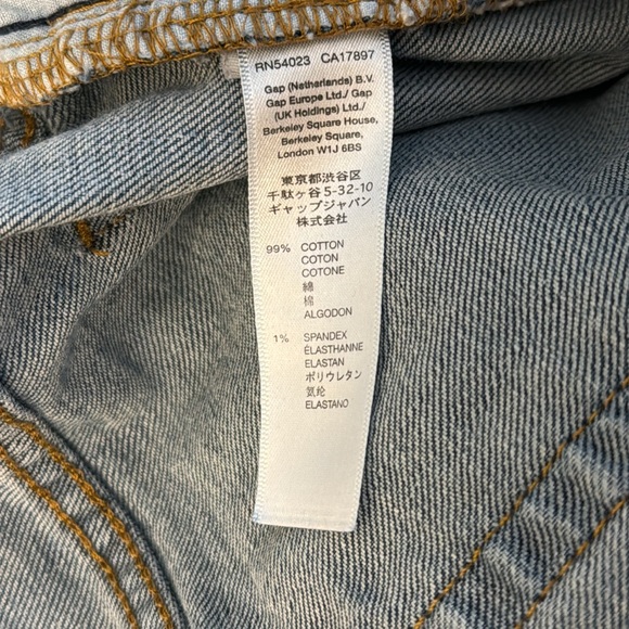 Gap 1969 Distressed Rolled Hem Cropped Jeans Size 10 - Picture 4 of 4